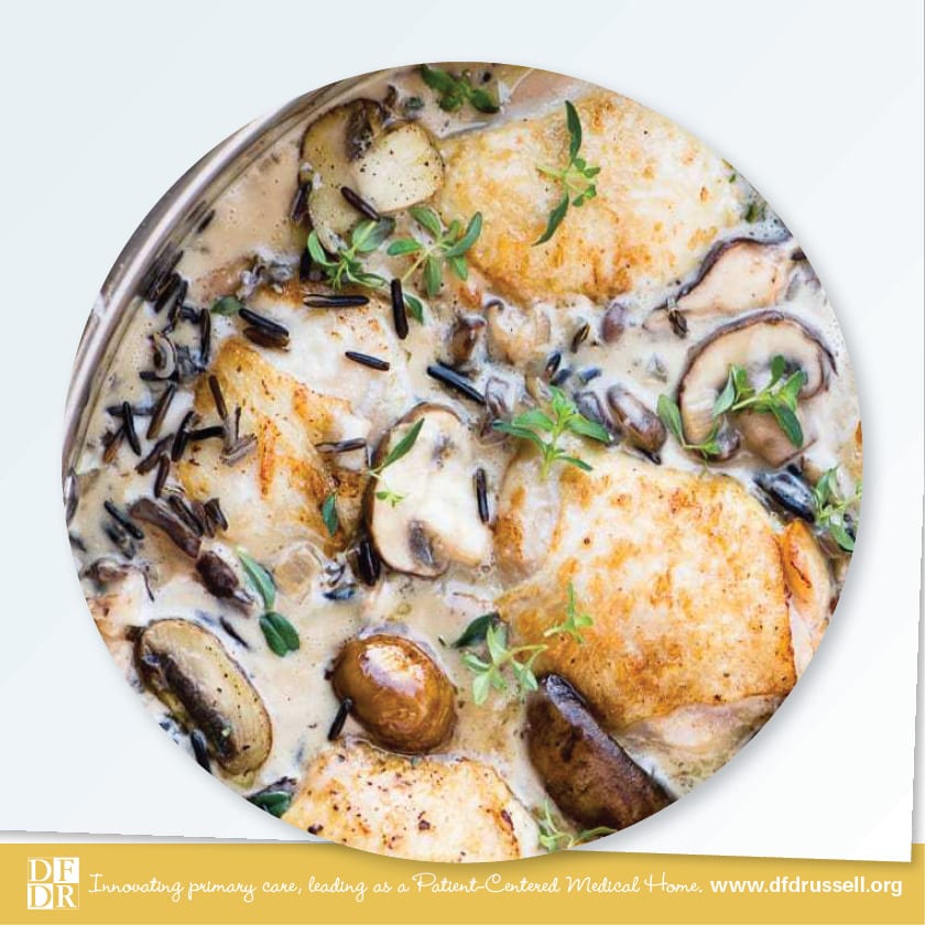 Creamy Chicken with Wild Rice and Mushrooms