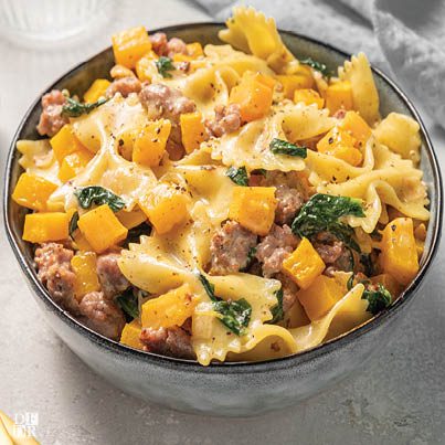 Butternut Squash and Sausage Pasta